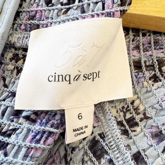 cinq a sept Drew Stephanie Floral Smocked Tiered Dress 6 - Picture 5 of 14